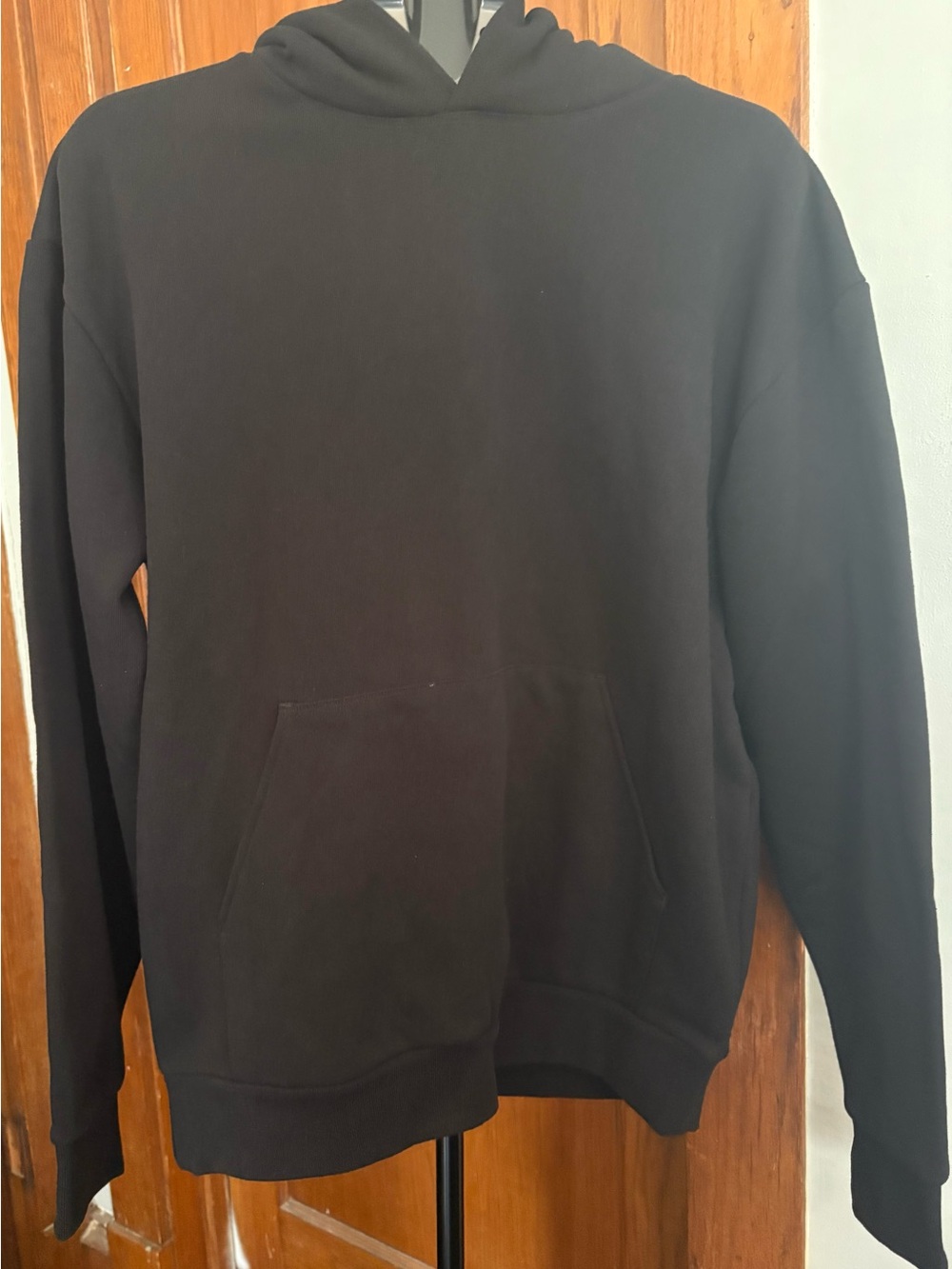 Independent Trading Company Black Pullover Hoodie Men’s Medium Heavyweight Blank
